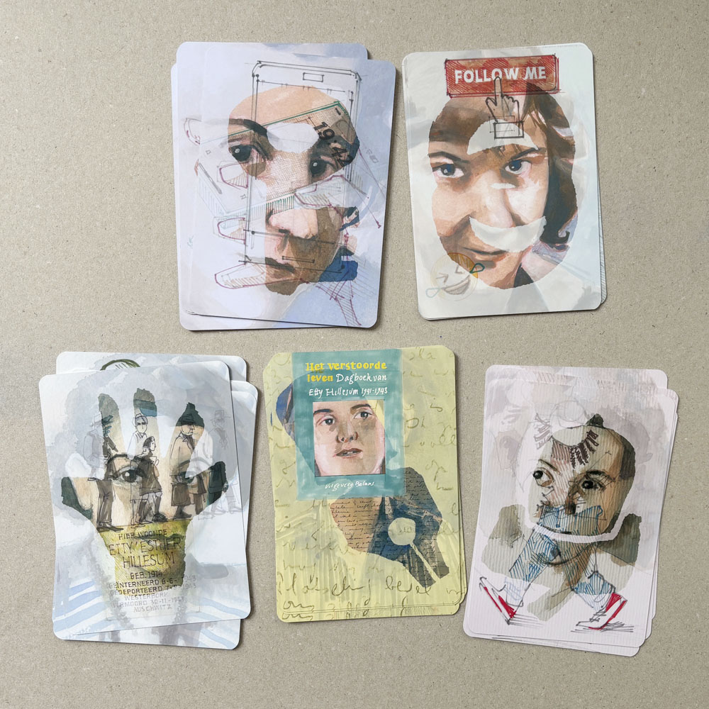 Werk 'Etty Hillesum Huis': kaartenset met citaten van Etty Hillesum