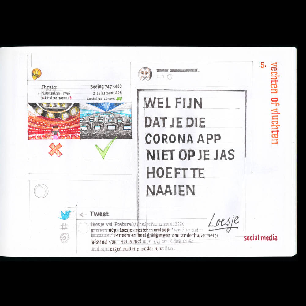 Werk 'Nederland in tijden van corona': Corona-schetsboek - vechten of vluchten
