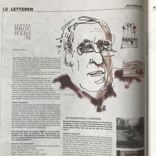 Werk 'De Standaard (der Letteren)': Jeroen Brouwers, 75 jaar