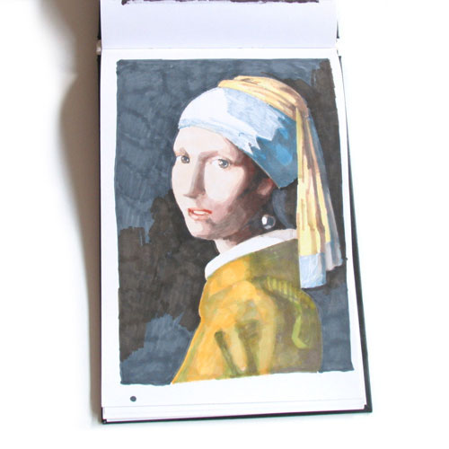 Werk 'Schetsboek: De Kopie': Naar Johannes Vermeer